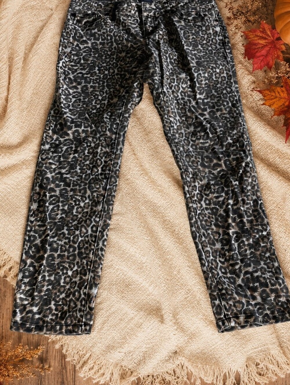Ai Authentic Icon Leopard Print Skinny Jeans - Size 27